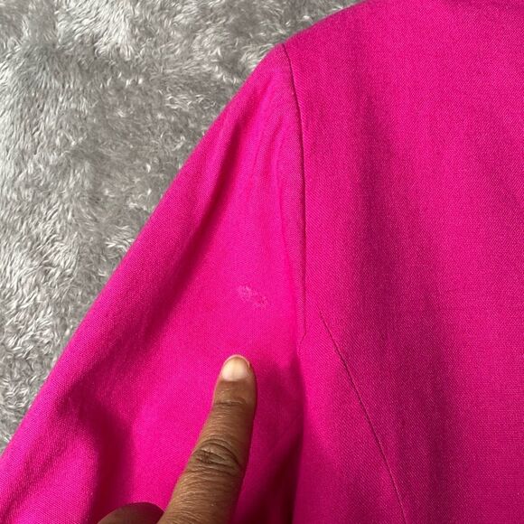 ELOQUII Blazer Linen Blend Barbie Pink Size 18 - Picture 7 of 11